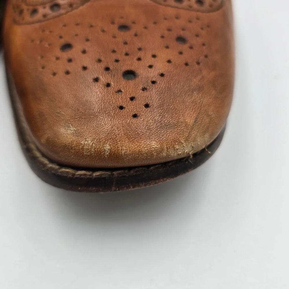 Cole Haan Mens Air Giraldo Wingtip Oxford Shoes Size 11 M  British Tan Leather